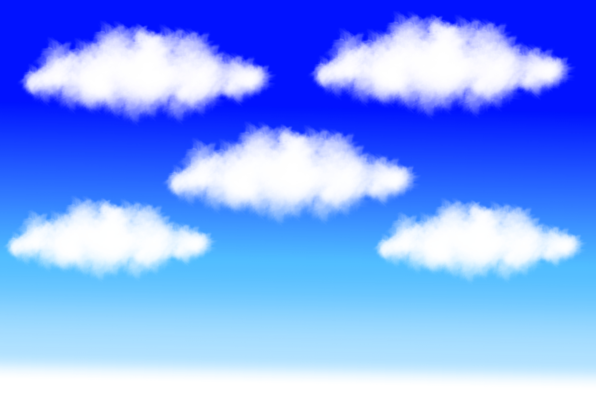 雲の描き方　空の背景のイラスト