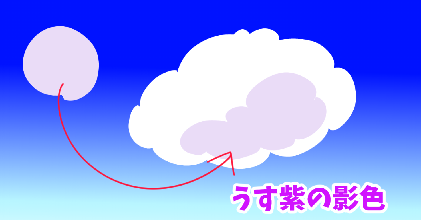 雲と空の描き方 夏空イラストの背景が10倍上達する 入道雲の絵を描く２つのコツ 画力ゼロからはじめるイラスト漫画生活