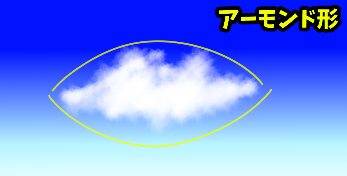 空の描き方　雲のイラスト　夏の空