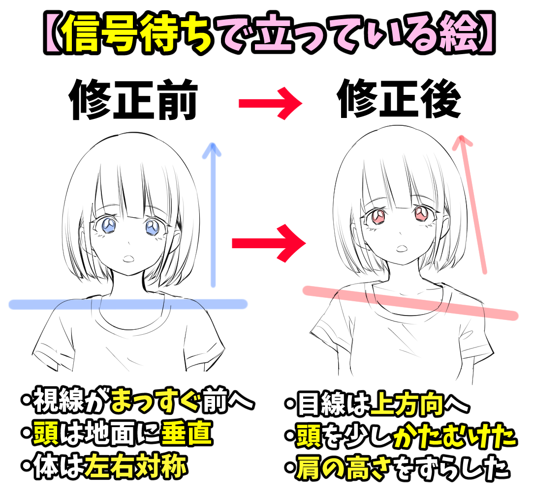 女の子のイラスト　模写のコツ