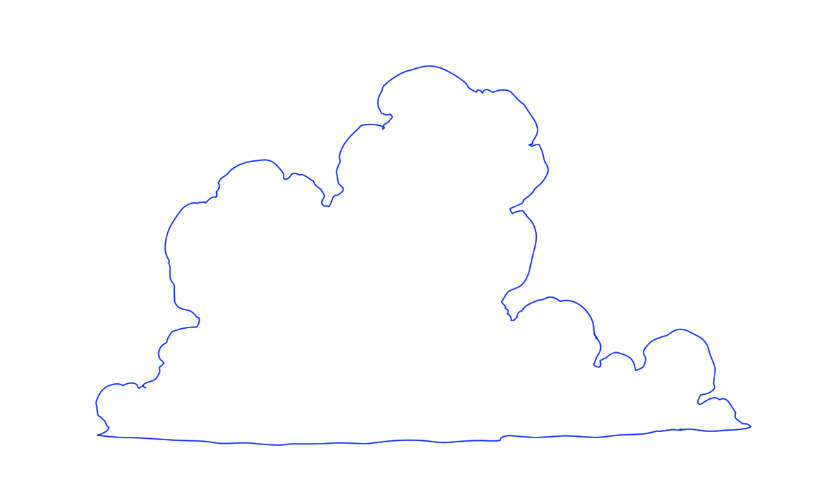 雲の描き方　テンプレート　夏の背景練習