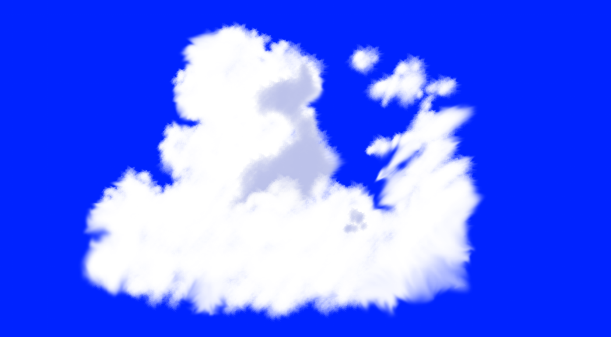 入道雲の描き方　夏空の背景イラスト