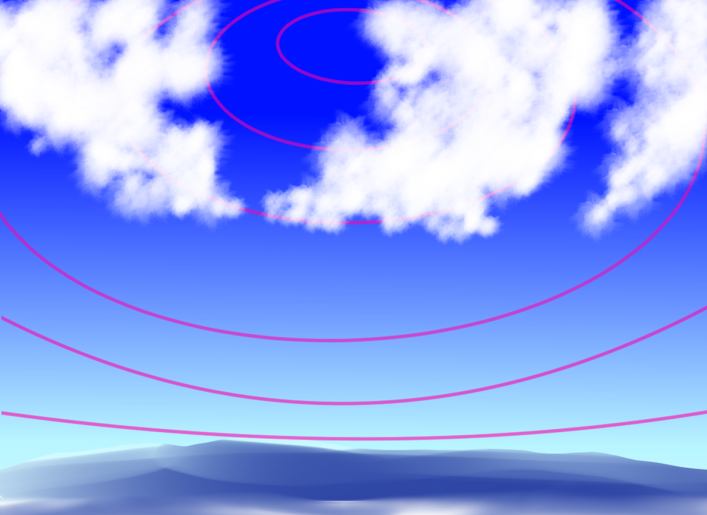雲の描き方　空の背景のイラスト