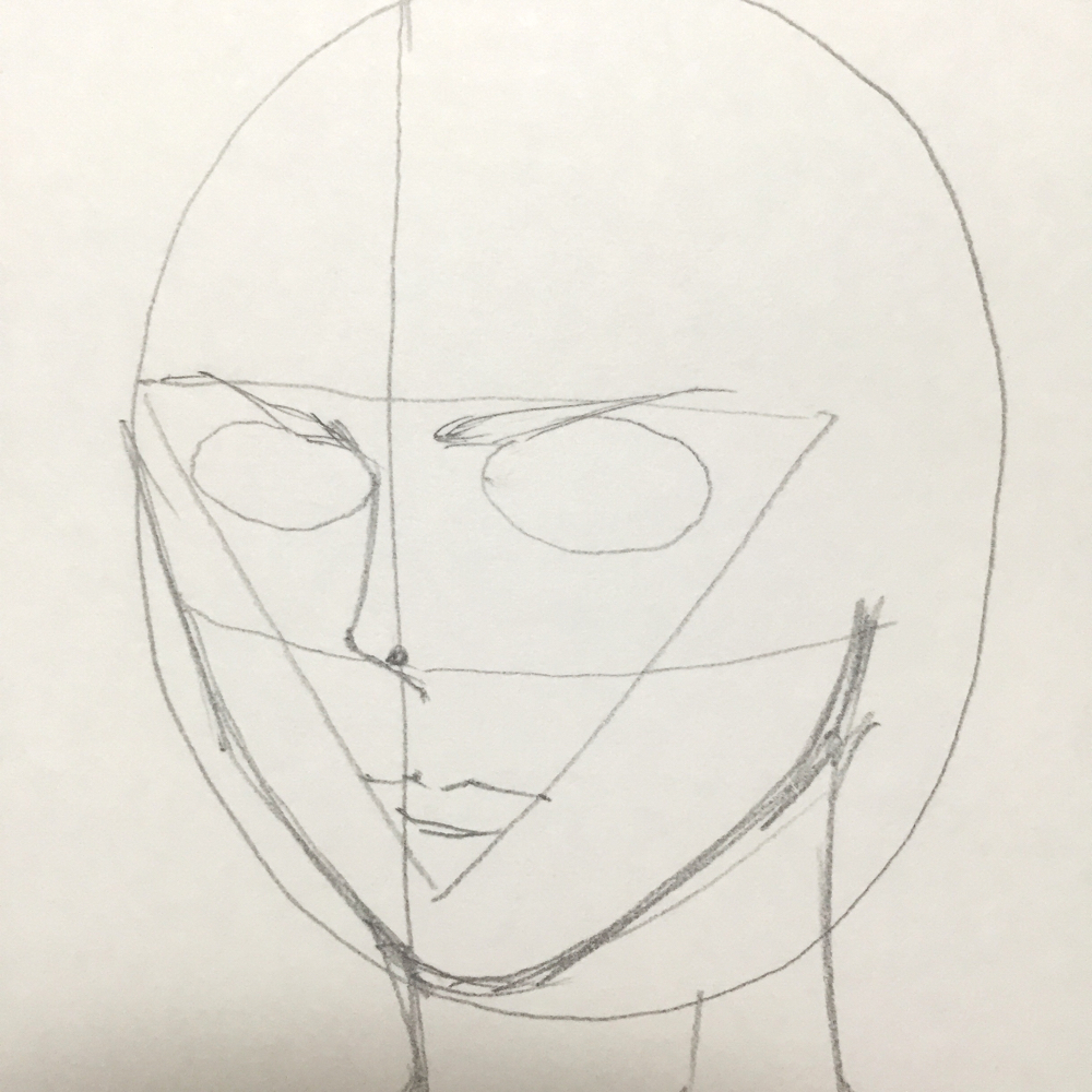 絵の初心者　人の描き方　顔のイラスト